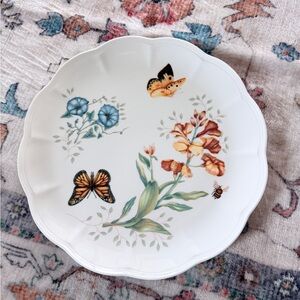 Set of 4 Lenox Butterfly Meadow Monarch 11-inch Porcelain Plate